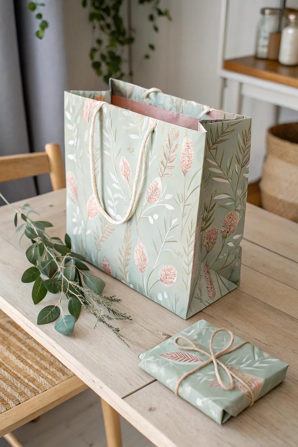 Create your own elegant gift bag from wrapping paper—simplicity and style in one handmade package!
