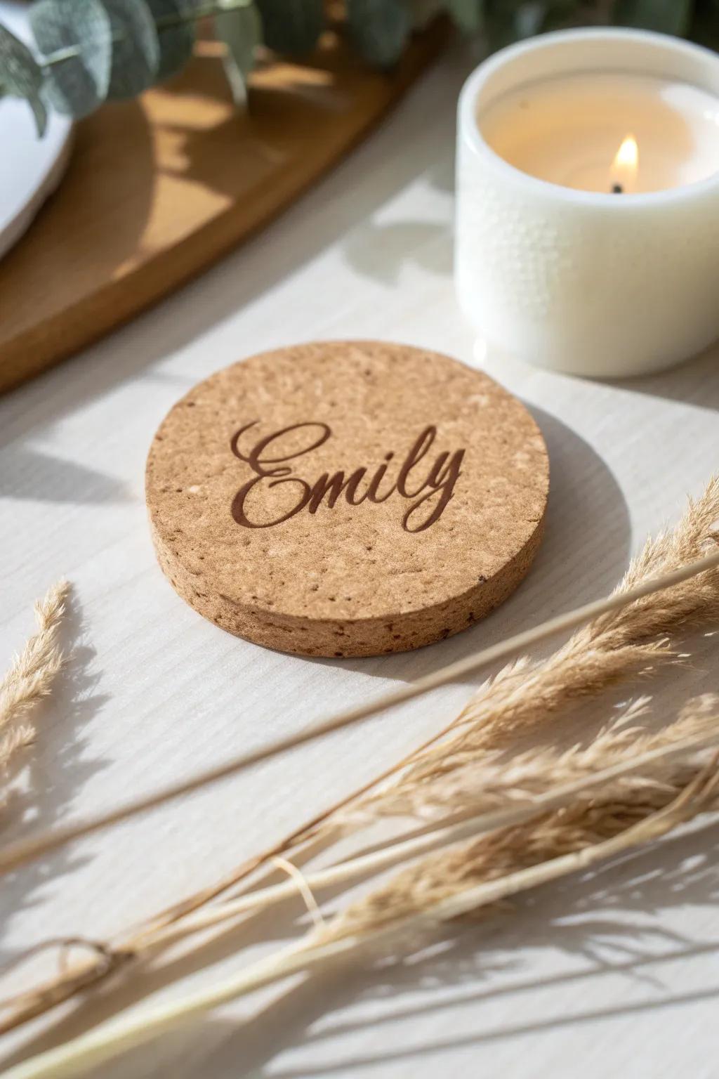 Protect your tables with style and personal flair: Custom Name Coasters.