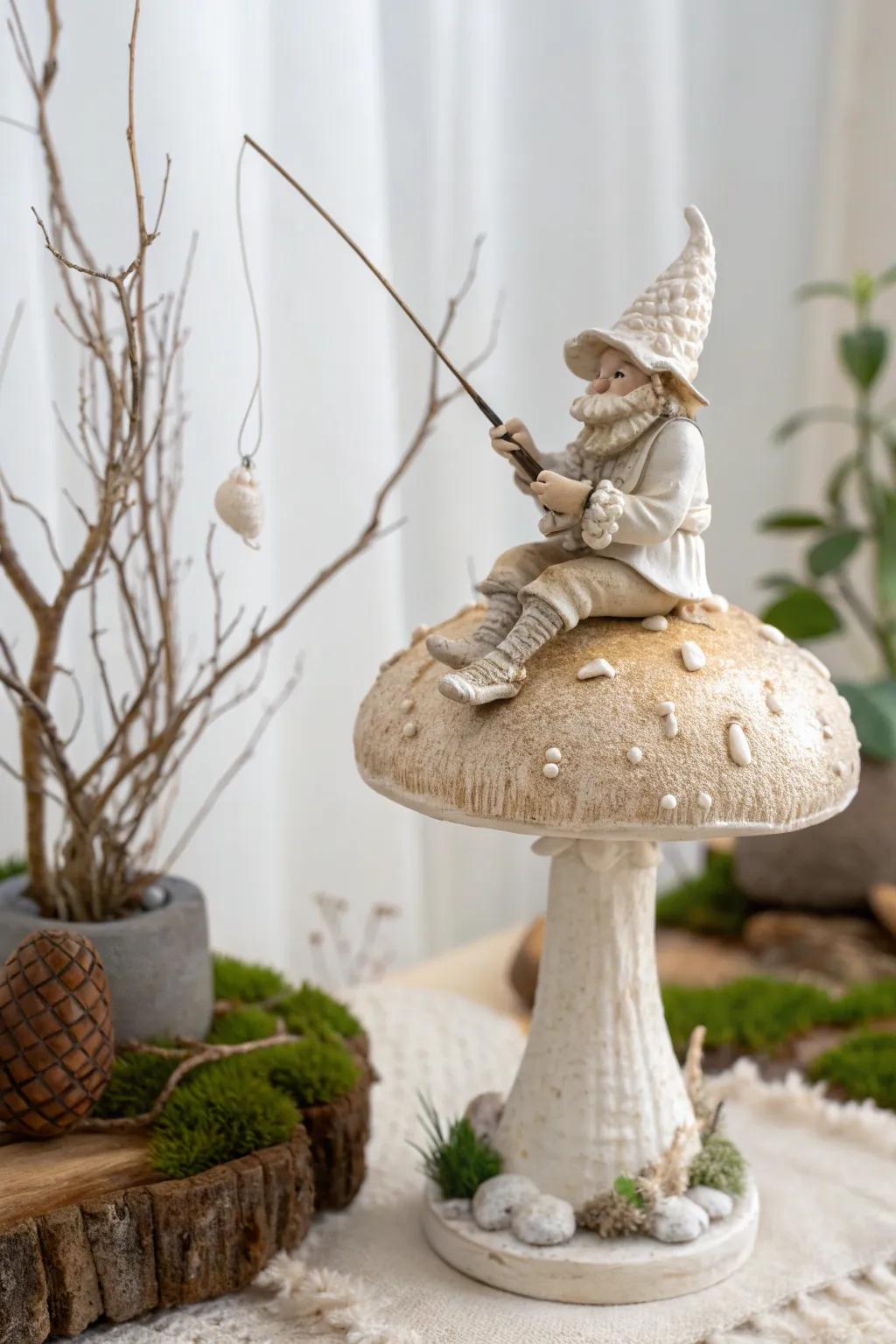 Whimsical Charm: A Gnome's Simple Joy in a Minimalist Garden