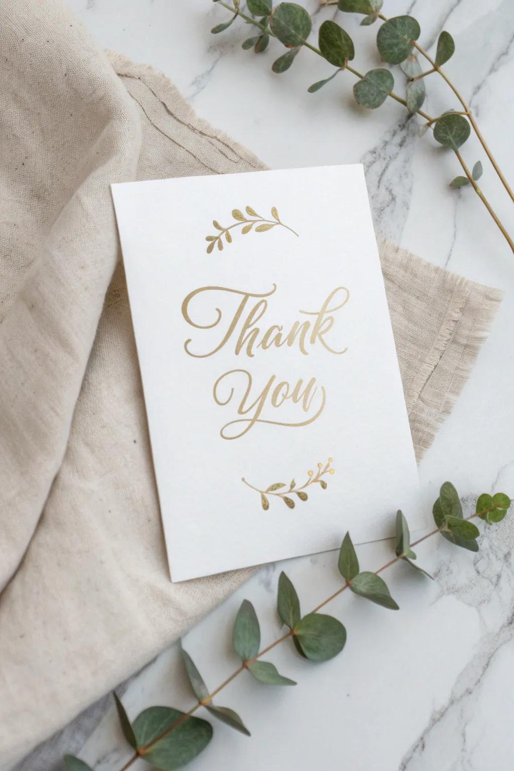 Elevate your gratitude with elegant fonts that speak from the heart.