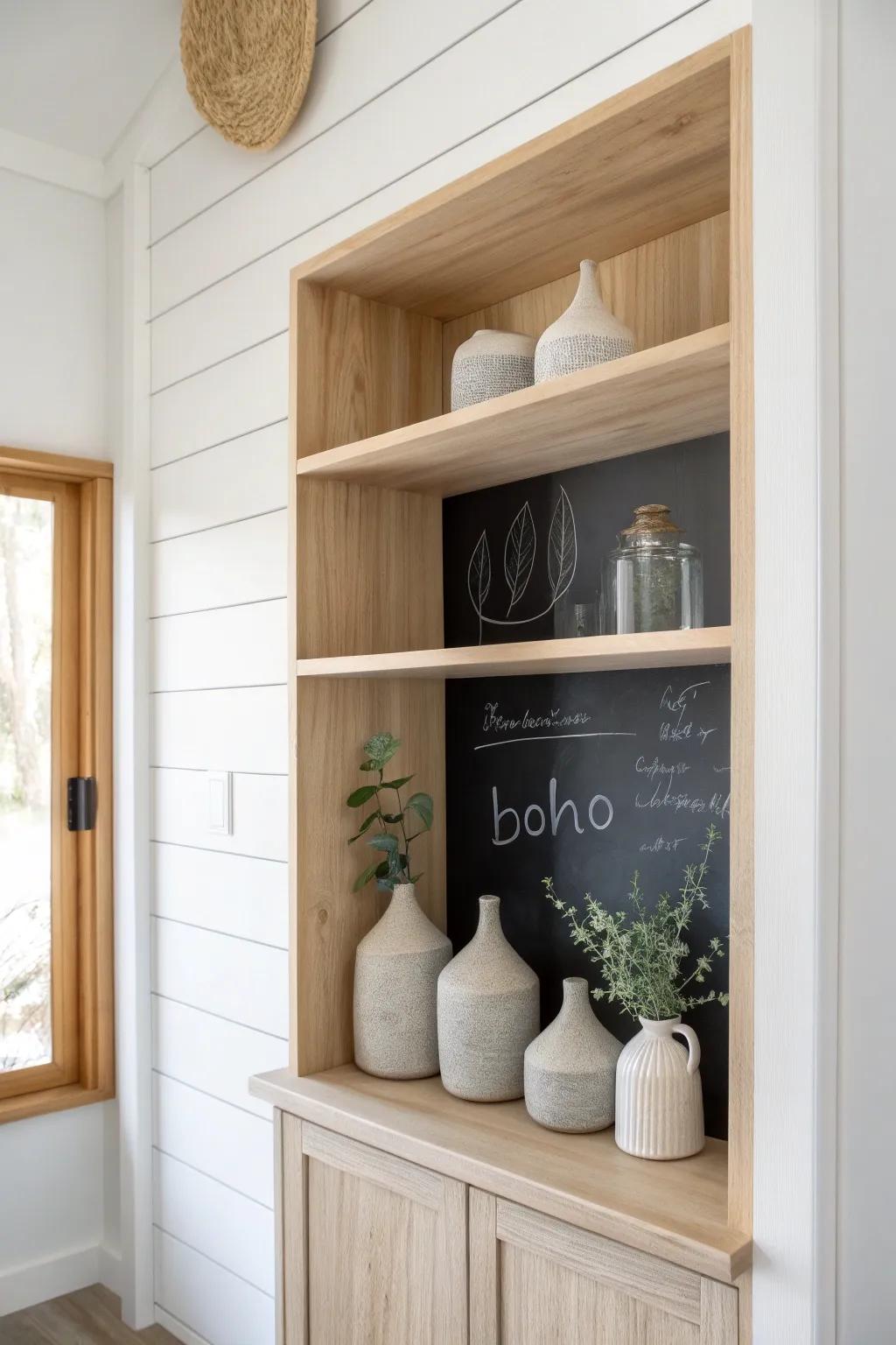 Elevate your space with a touch of creativity and simplicity—transform your hutch with a DIY chalkboard back!