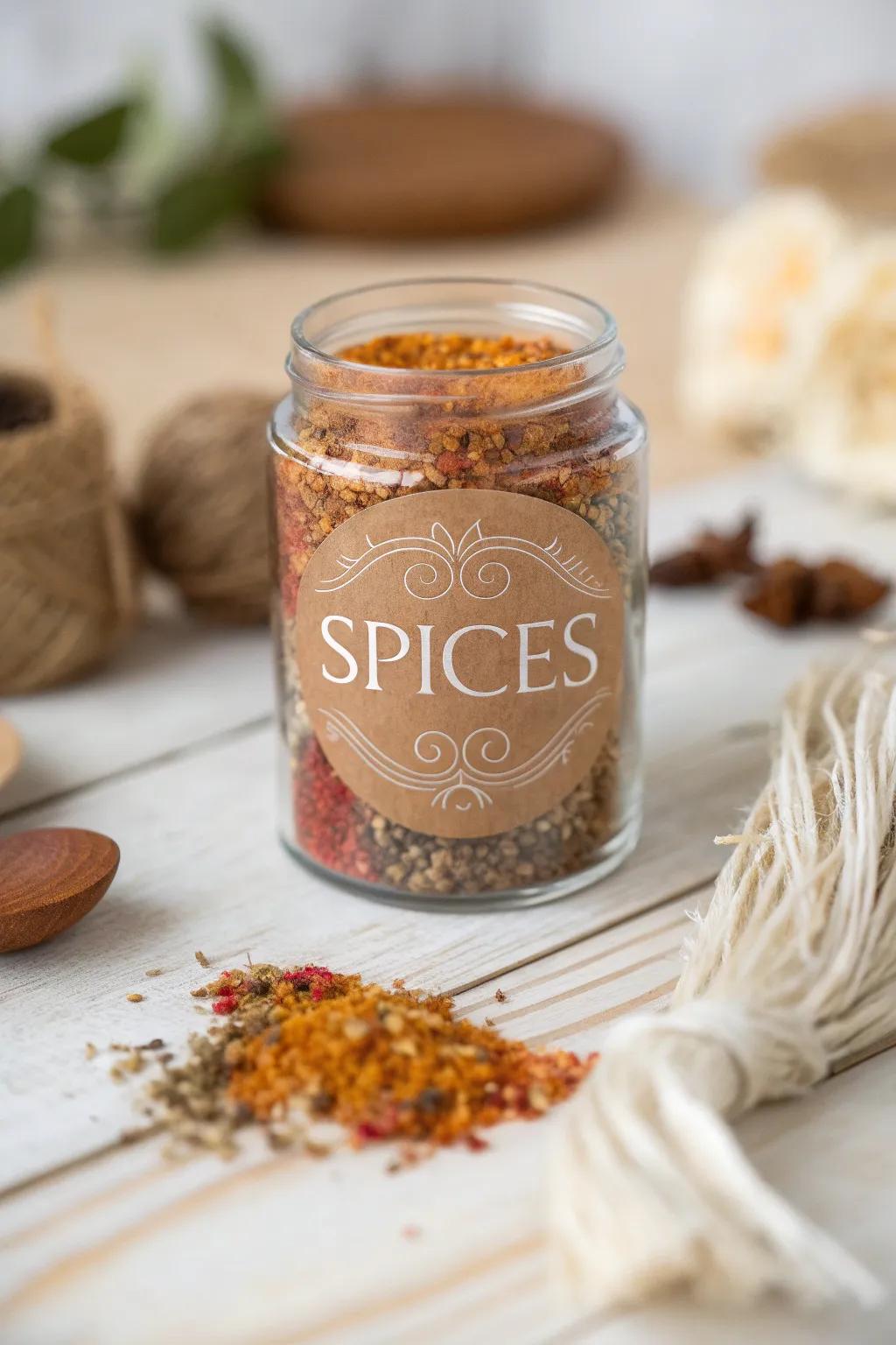 Whimsical Charm: Elevate your jars with beautifully crafted circular labels.