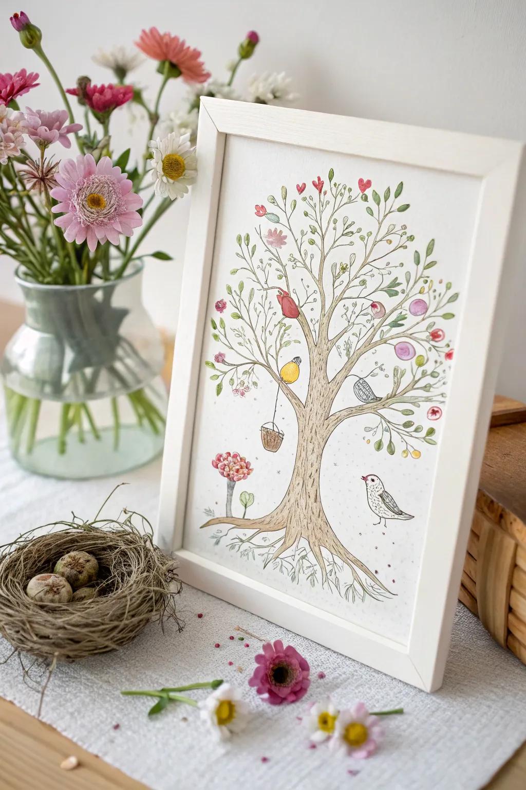 Unleash your imagination with nature-inspired creativity. 🌿✨ #KidsArt #NatureDrawing #ScandiBoho