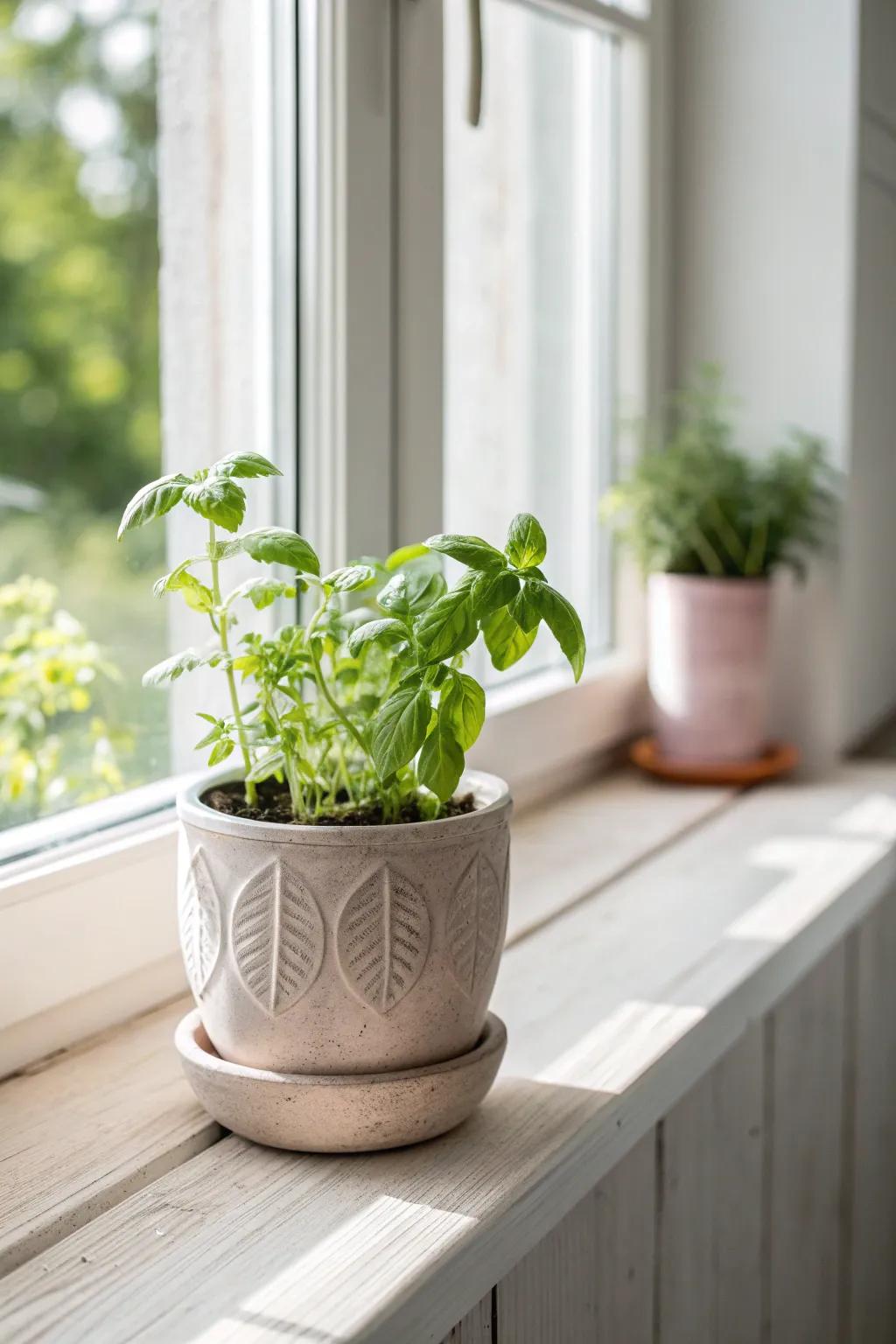 Bring life to your kitchen with a simple yet elegant DIY herb garden. 🌿 #ScandinavianStyle #MinimalistBeauty