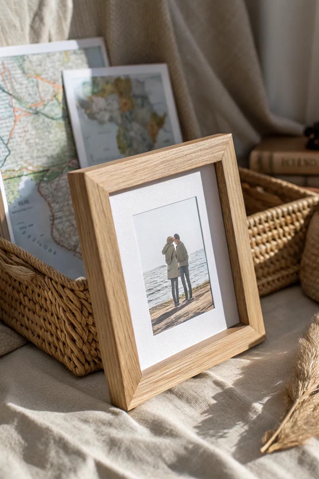 Craft a heartfelt Father's Day gift with a personalized photo frame that blends Scandinavian simplicity with boho charm.