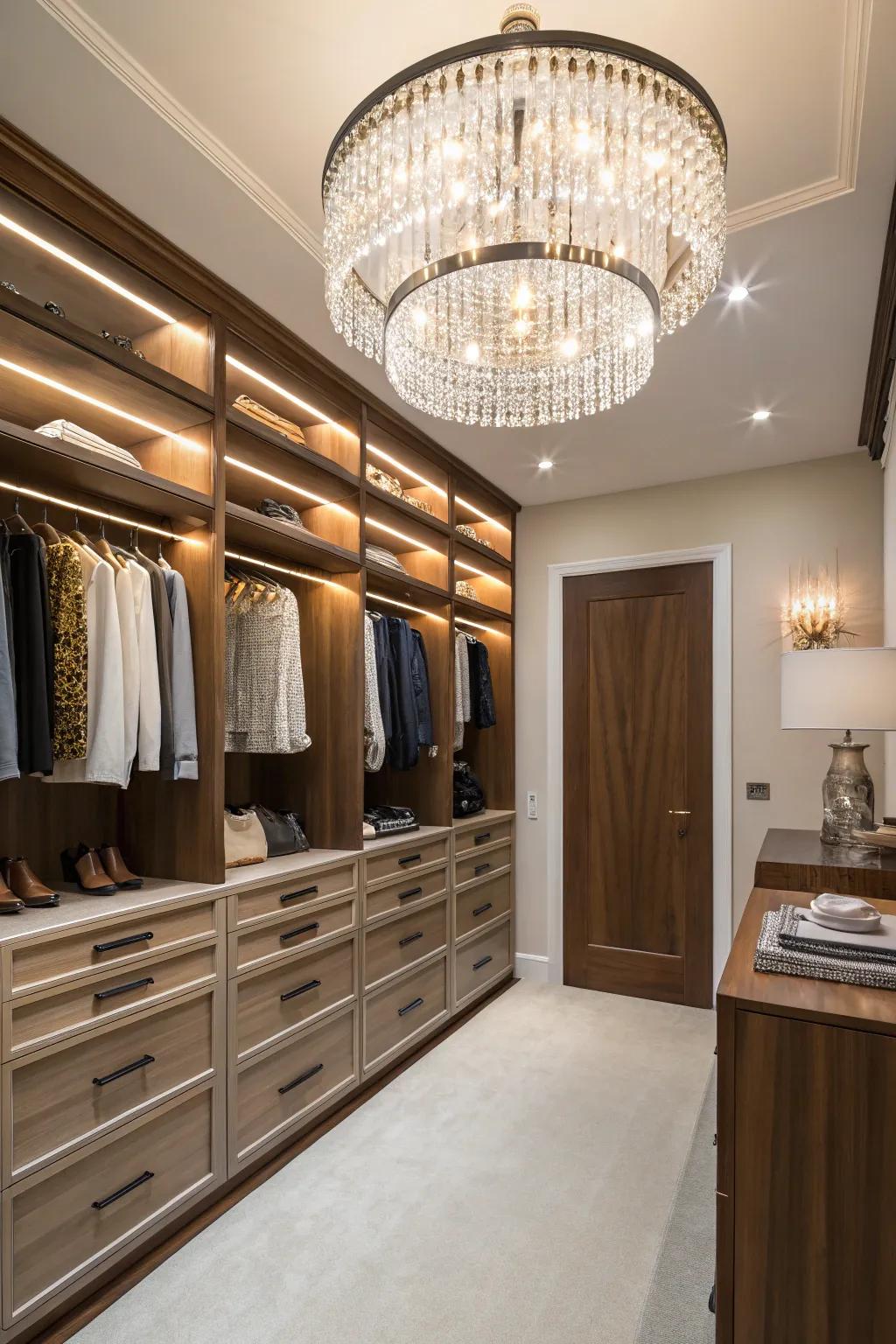 Lighting is key to creating an upscale ambiance.