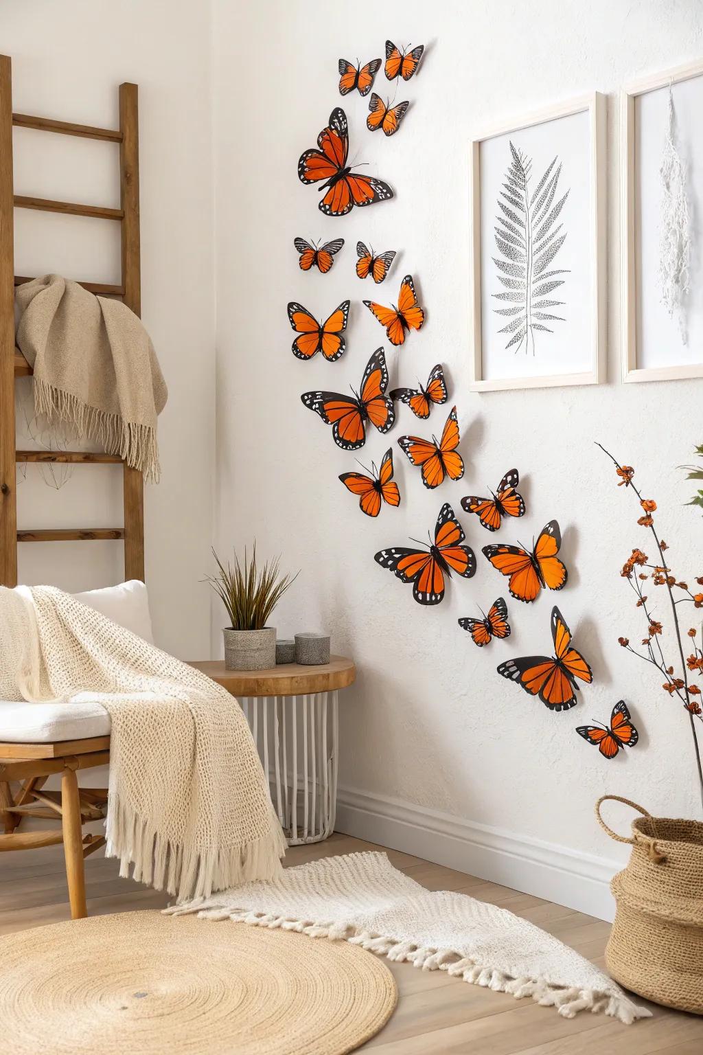 Bring your walls to life with stunning 3D butterfly art that adds depth and color to any space.