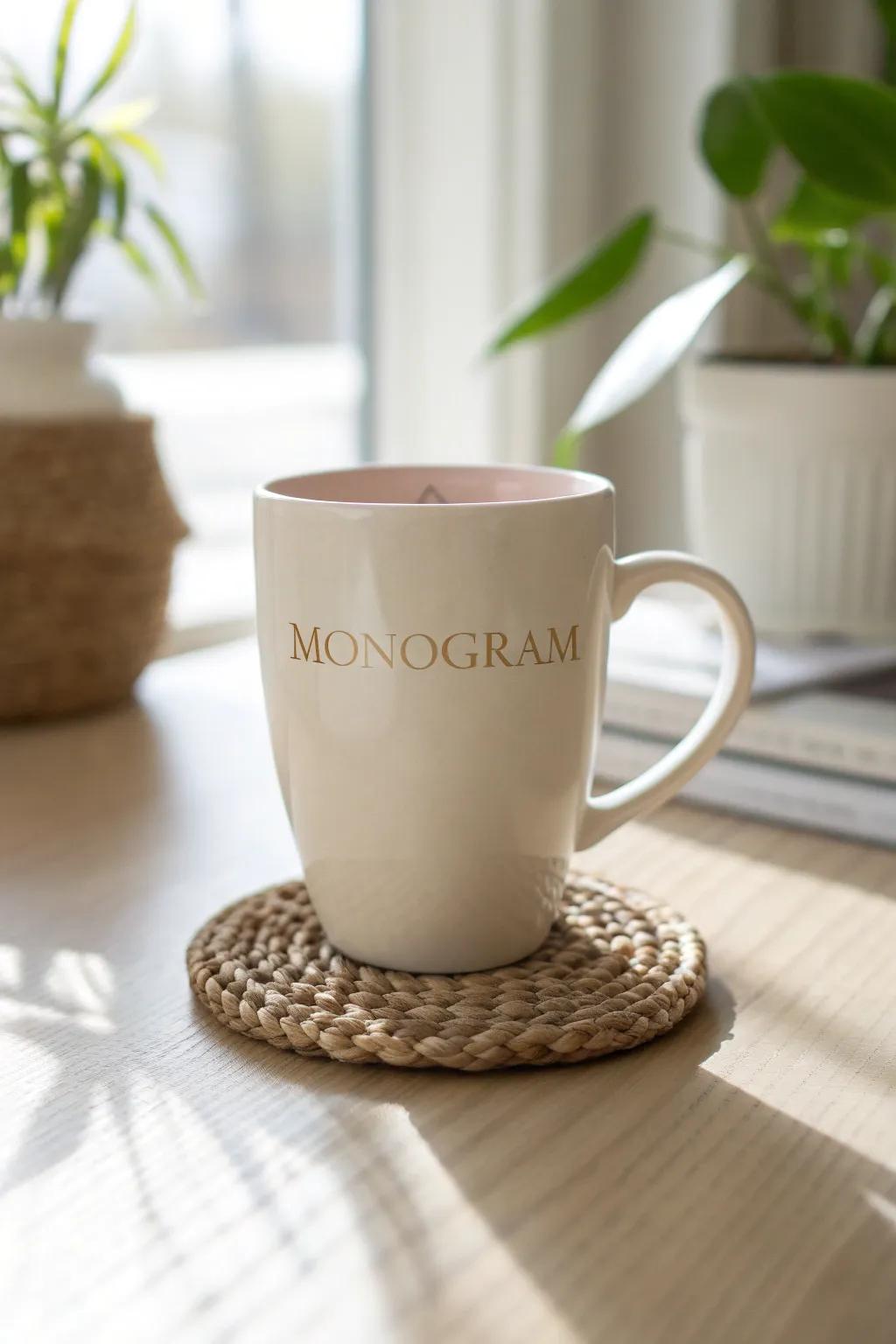 Sip in style with a touch of personalization. Discover how a simple monogram can elevate your everyday mug.