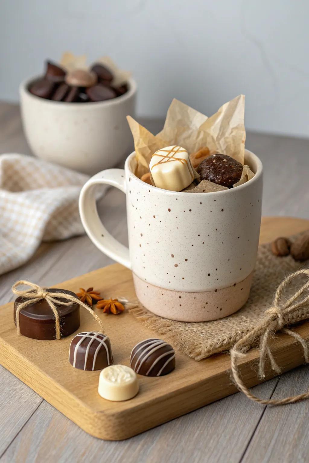 Indulge in sweet sophistication with this delightful mug gift set, perfect for any dessert lover's collection.