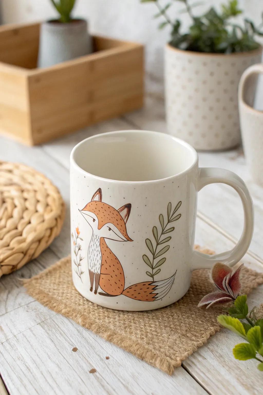 Sip your tea with a smile, thanks to this charming fox mug.