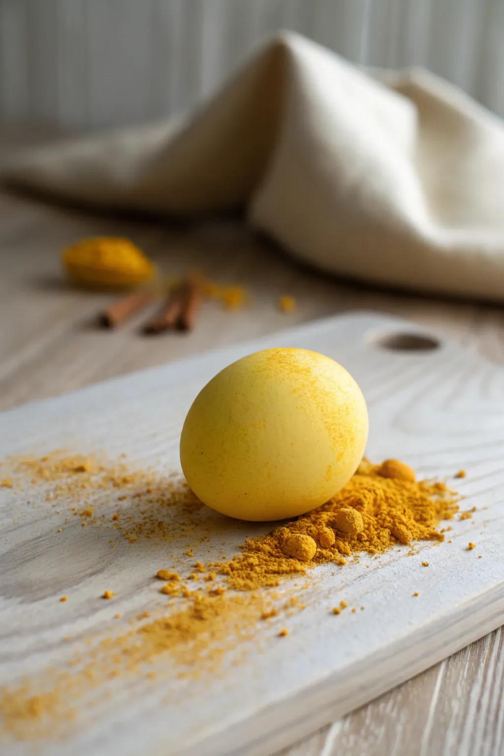 Embrace the warmth of Turmeric Sunshine for your Easter eggs.