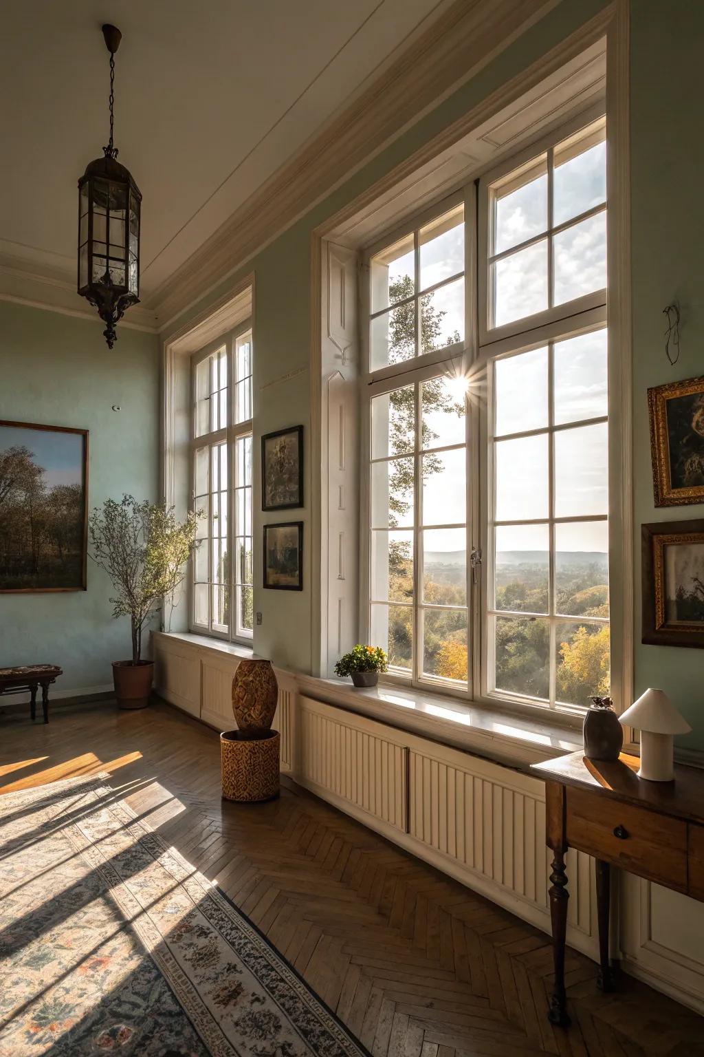 Natural light transforms painted walls beautifully.