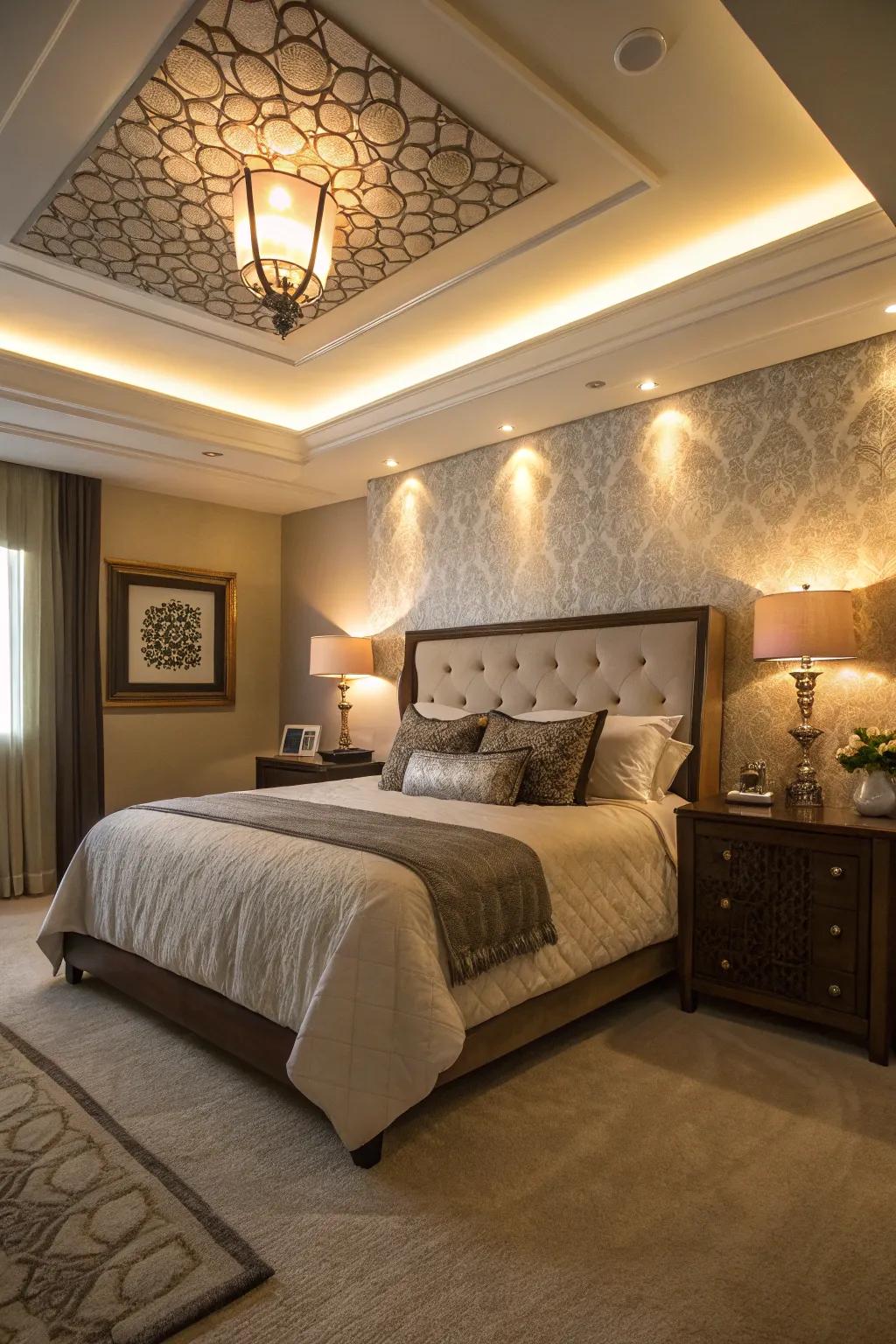 Layered lighting adds depth and versatility to your bedroom.