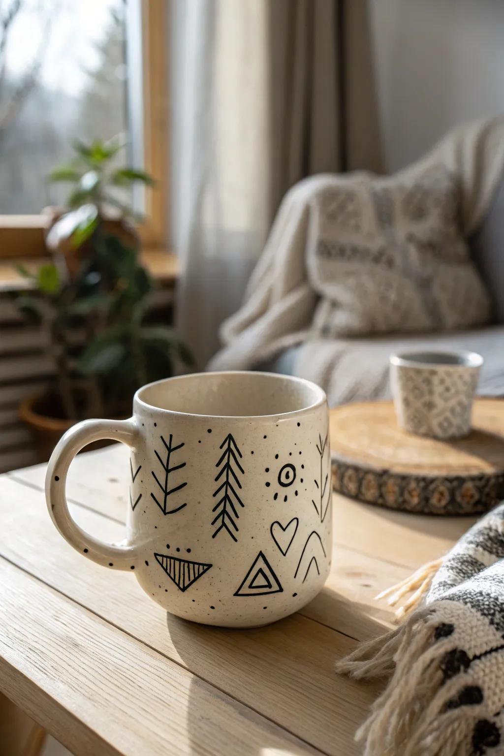 Embrace whimsy with playful doodles that bring a touch of joy to your morning coffee routine.