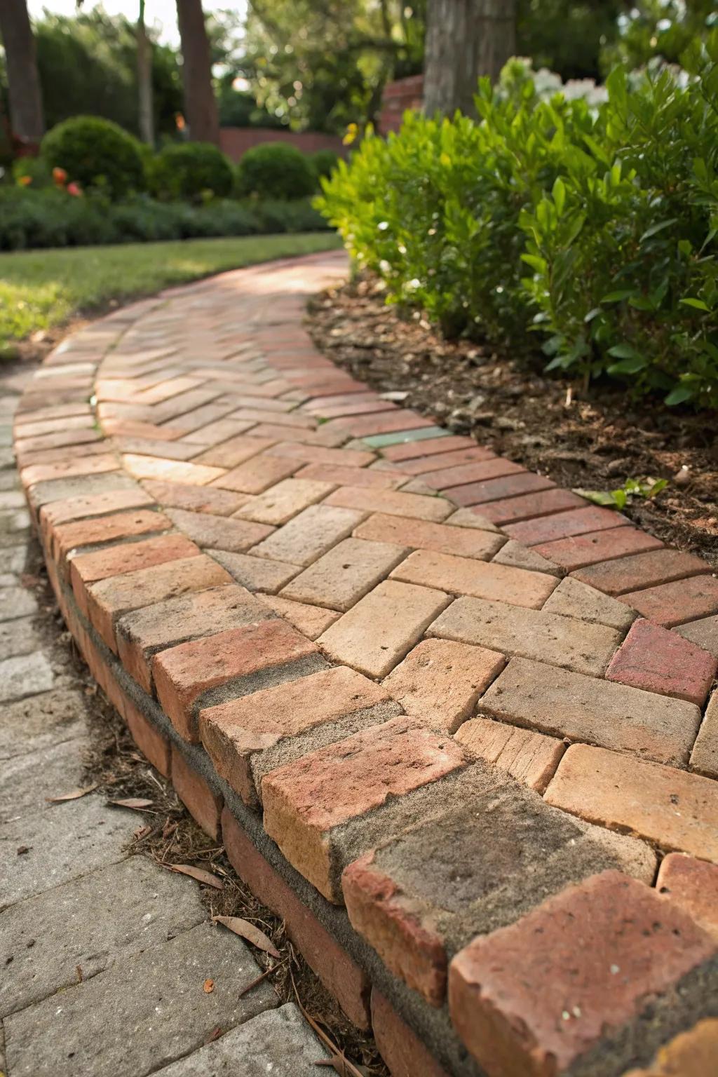 Elevate your garden's elegance with the timeless charm of a brick paver border.