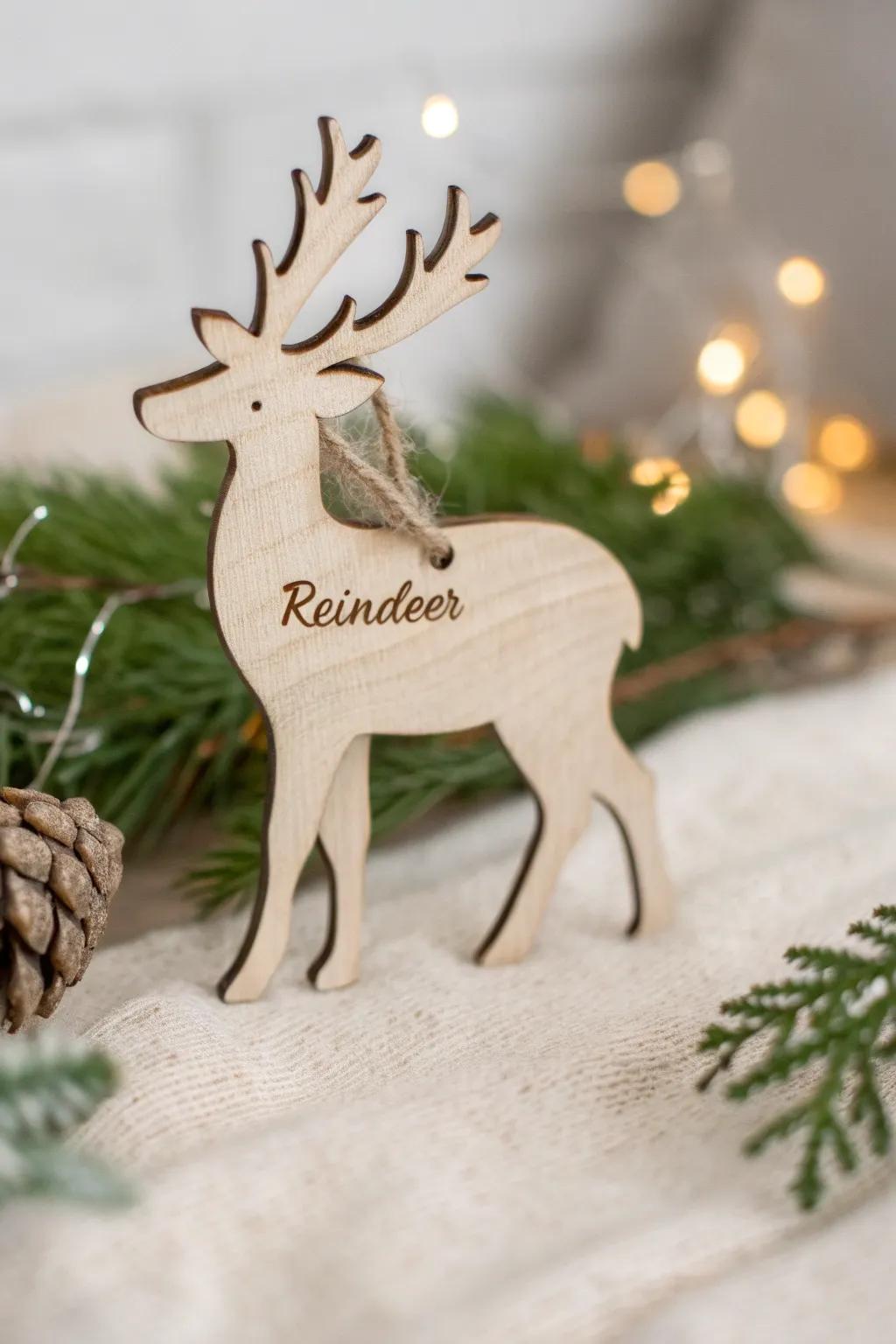 Bring your family tree to life with personalized reindeer ornaments, capturing the essence of Scandinavian minimalism and heartfelt craftsmanship.