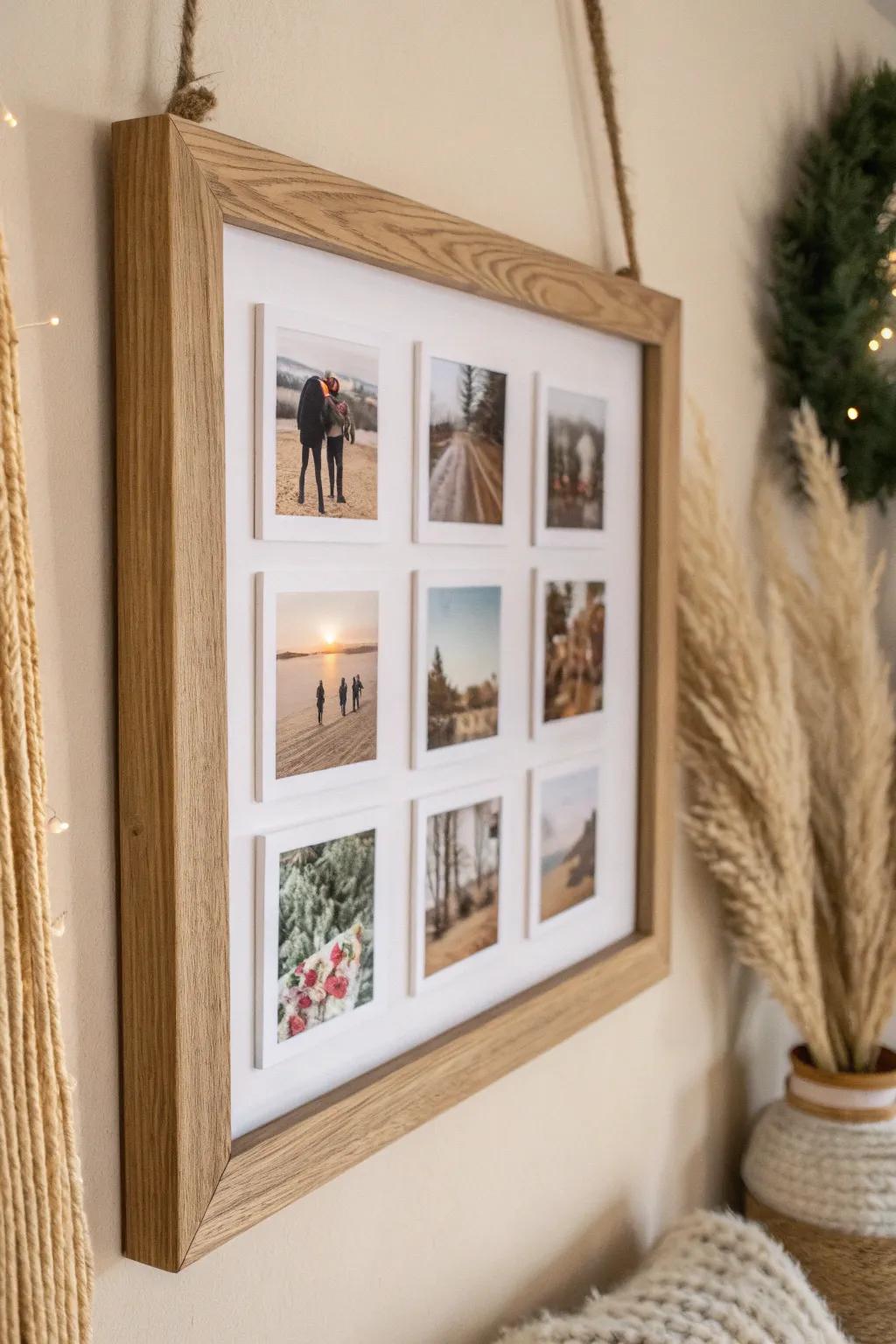 Capture timeless memories with a classic framed photo collage that adds warmth and elegance to any space.