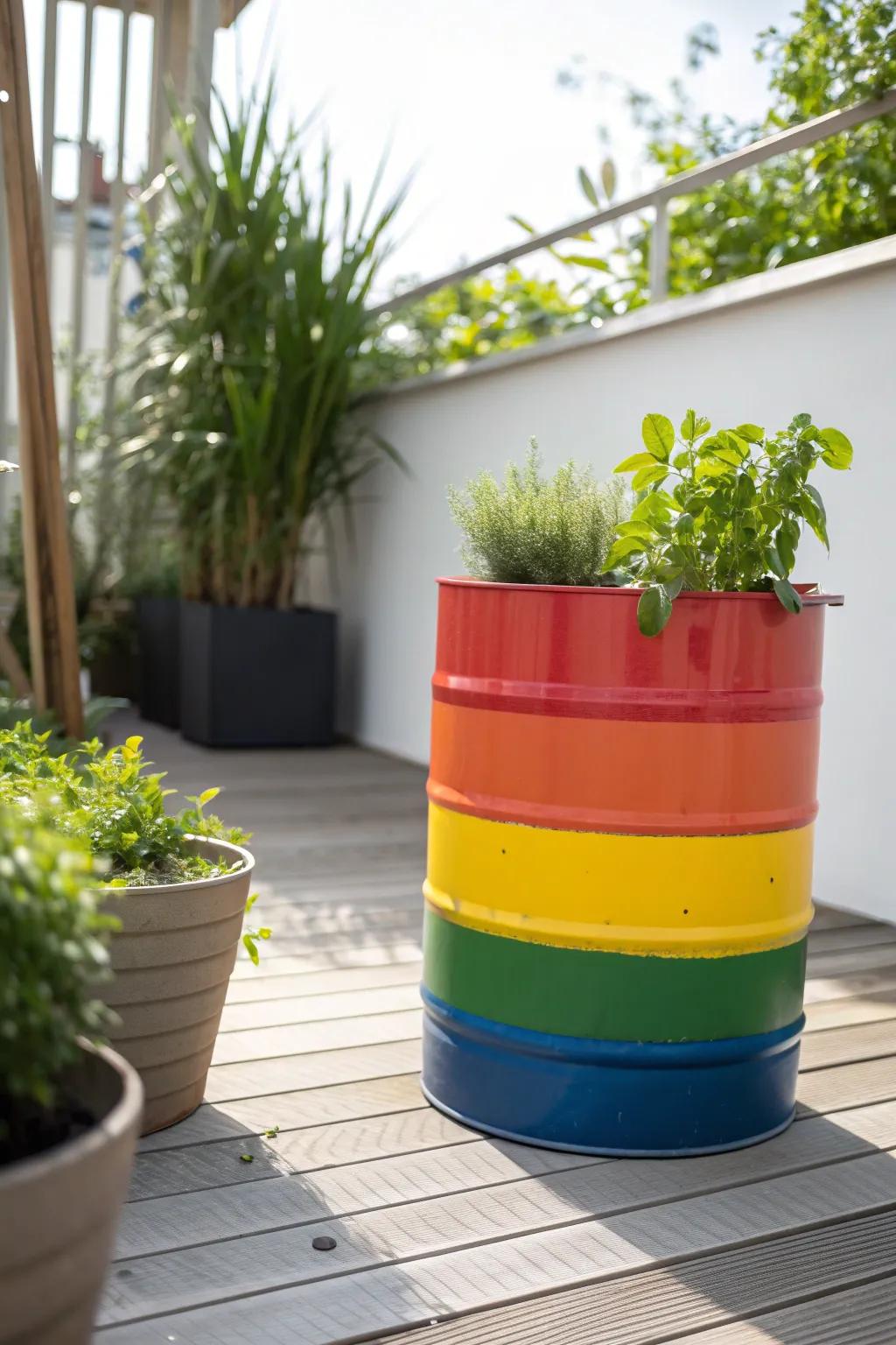 Transform your garden with a rainbow burst of color—make your planter the star of the patio!