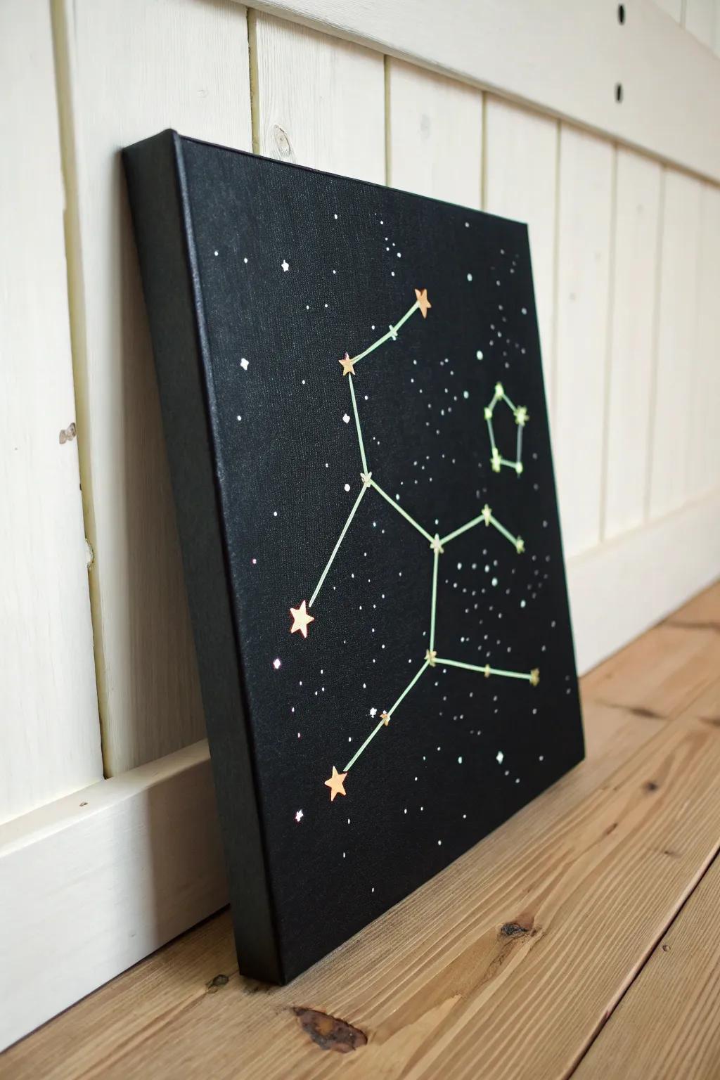 Illuminate your space with the magic of handcrafted glow-in-the-dark constellations, where simplicity meets celestial beauty.
