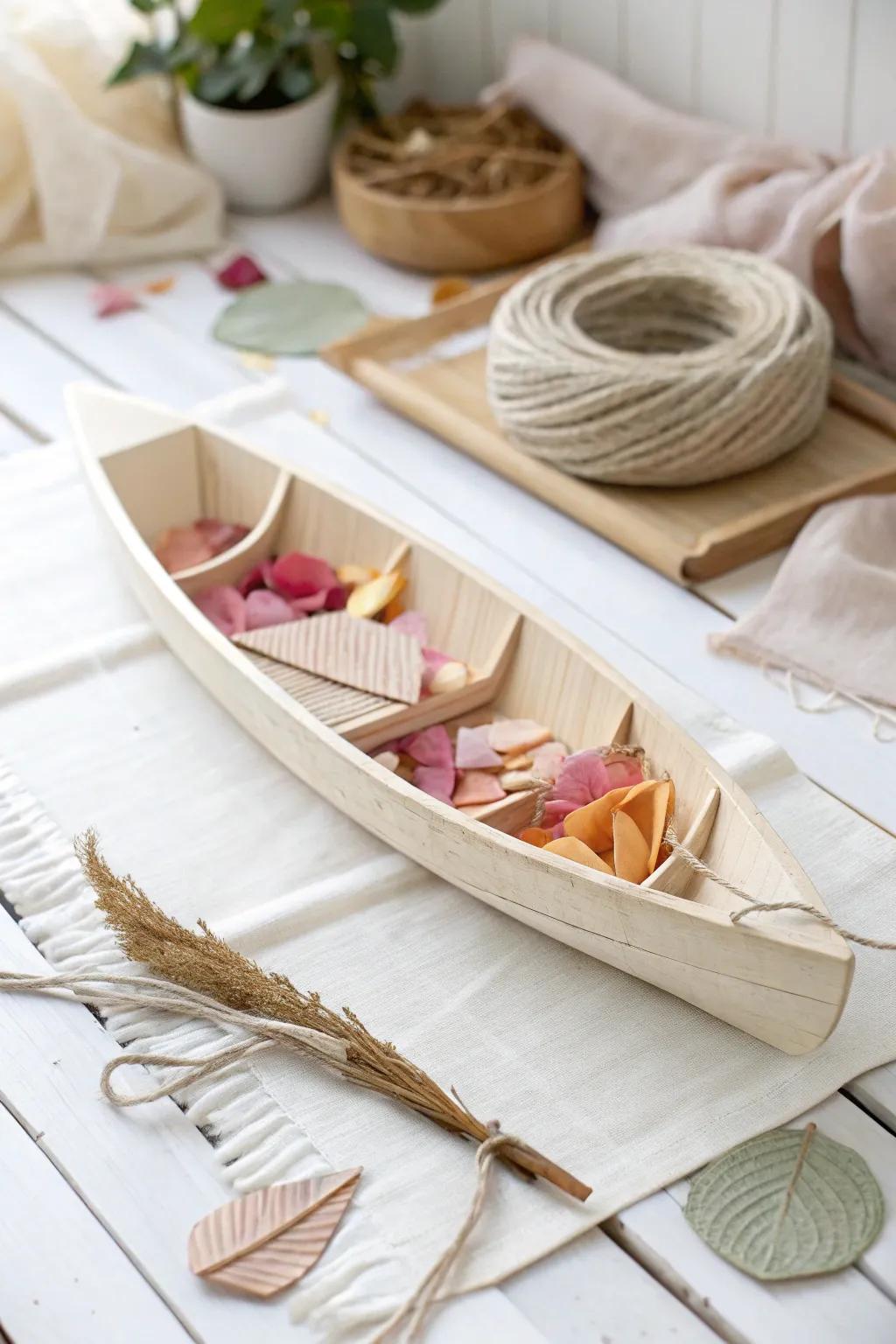 Embrace creativity with this charming paper plate canoe, where simplicity meets vibrant elegance.
