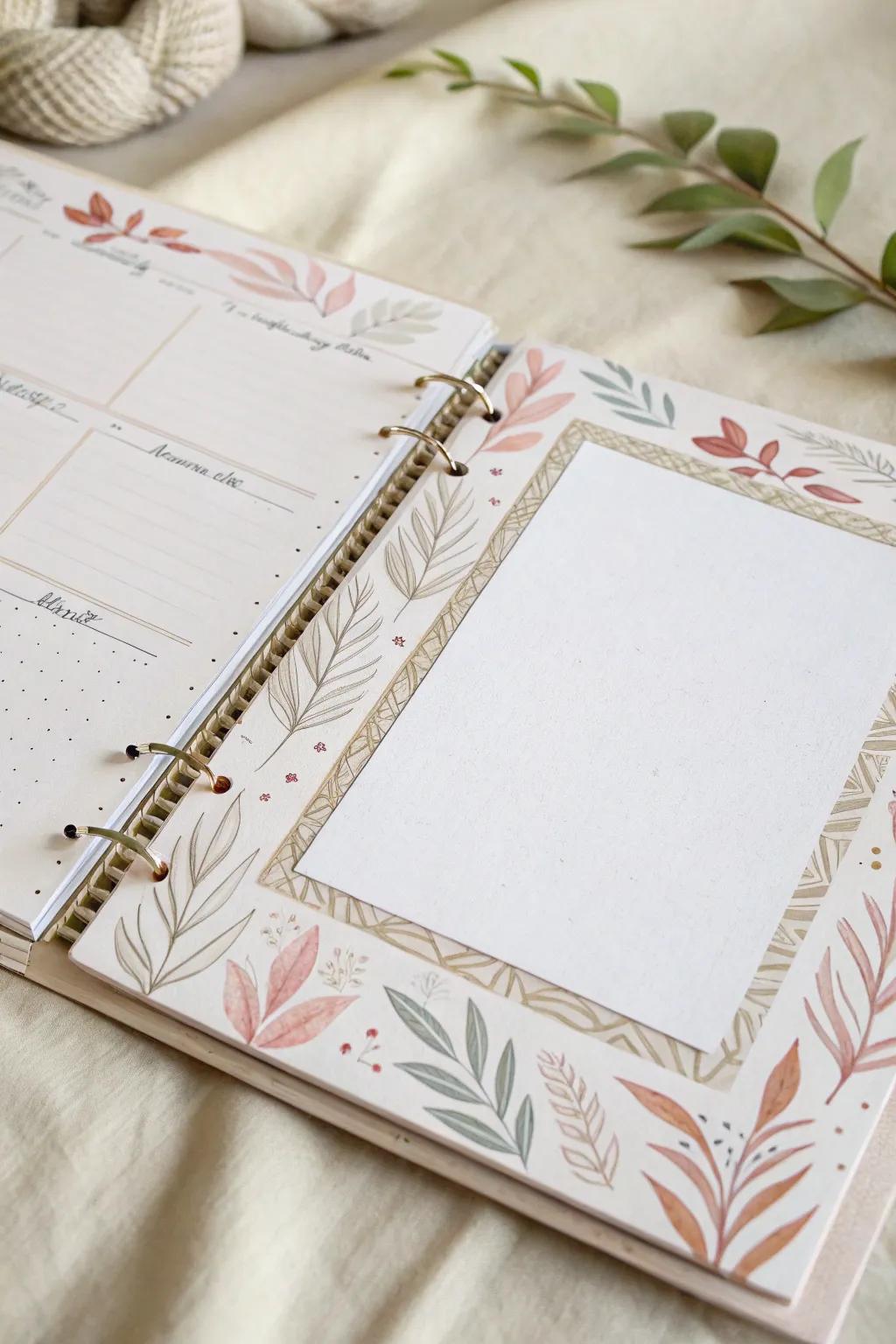 Elevate your scrapbook with delicate borders that frame your memories beautifully.