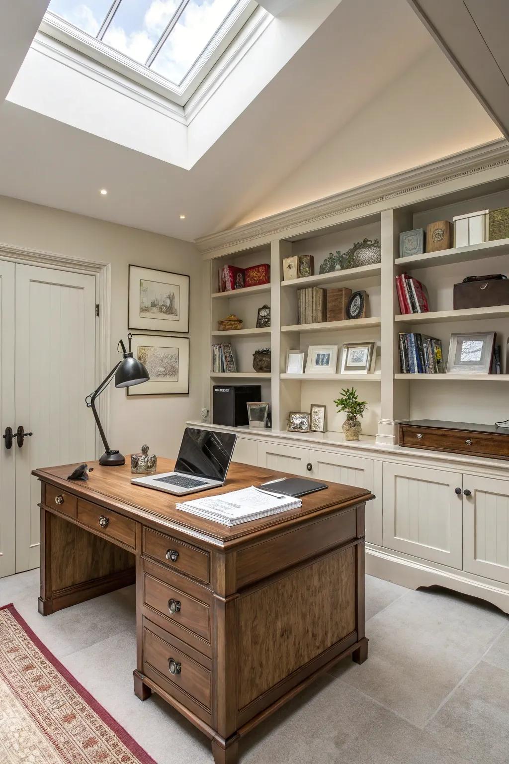 Craft your productivity in style: Transform your garage into the ultimate home office haven.