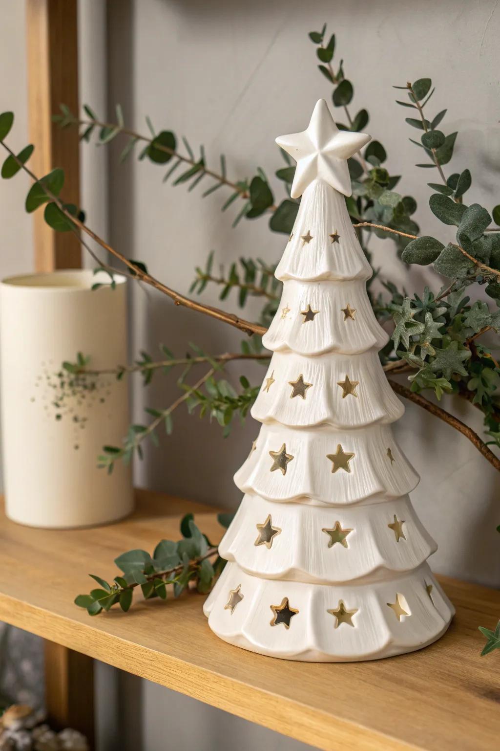 Elevate your holiday decor with handcrafted ceramic trees that blend simplicity and natural beauty. #ScandinavianStyle #BohoChic