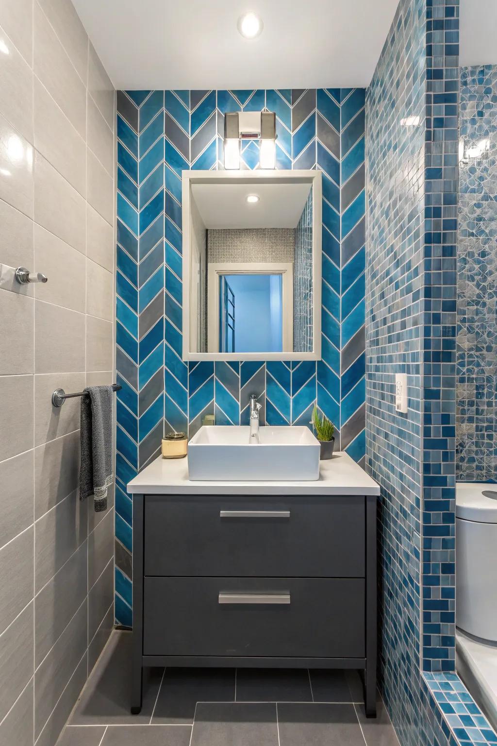 Bold colors can transform the atmosphere of your powder room.