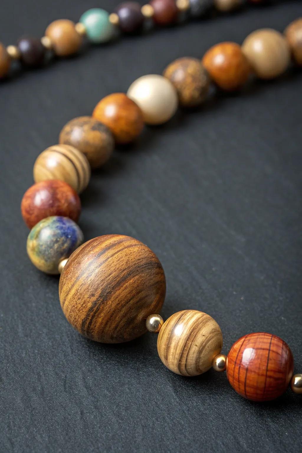 Craft the cosmos: A stunning planetary necklace that brings the universe to you.