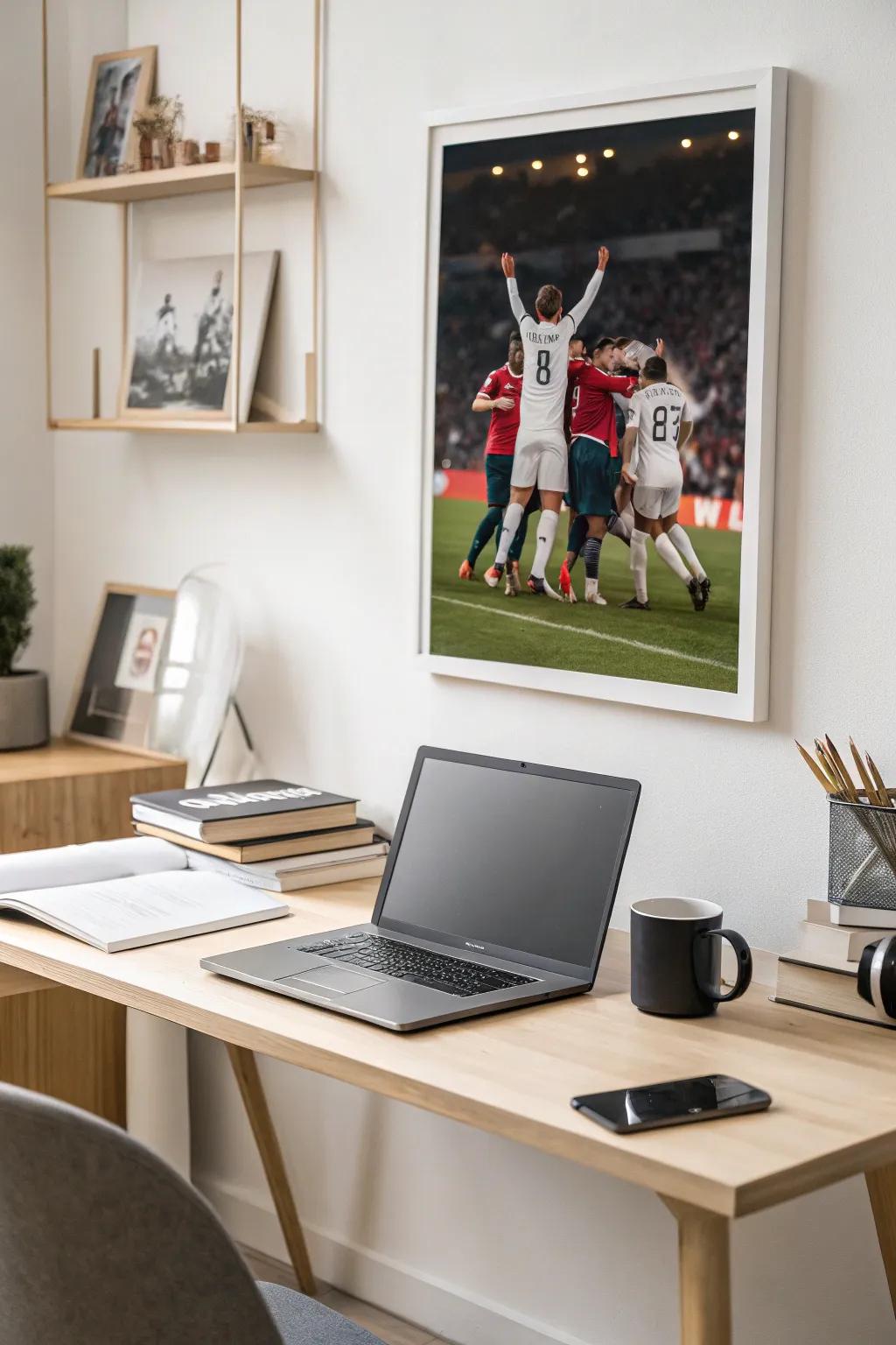Celebrate teamwork with posters highlighting iconic victories.