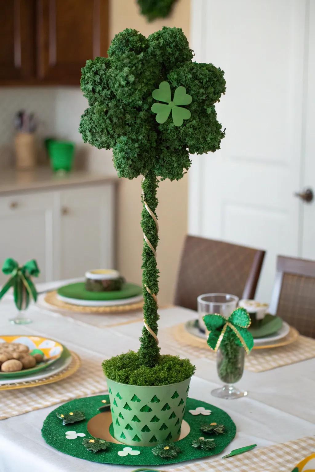 Shamrock topiaries bring height and elegance to your table.