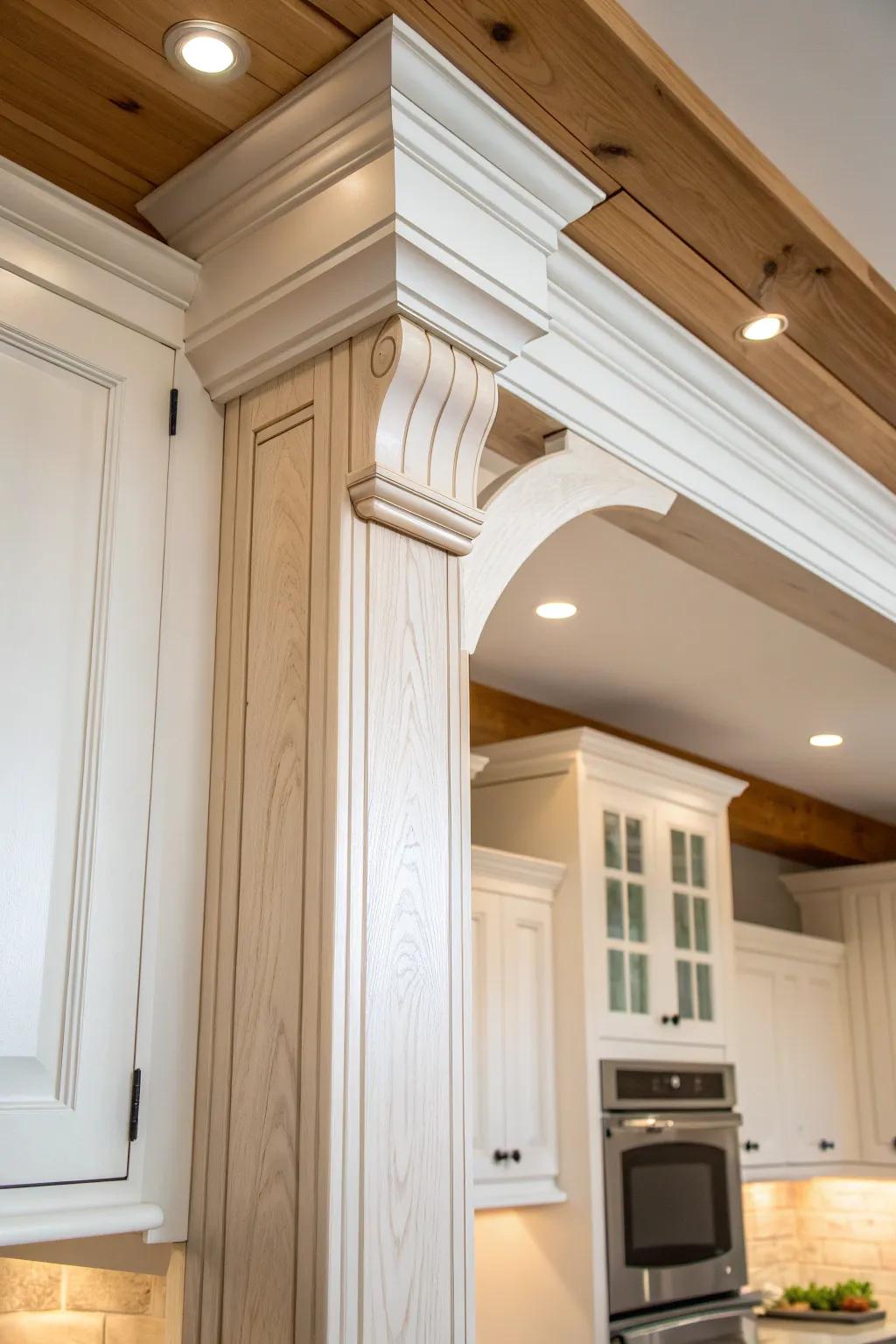 Elevate your space with the art of painted beams: where craftsmanship meets style.