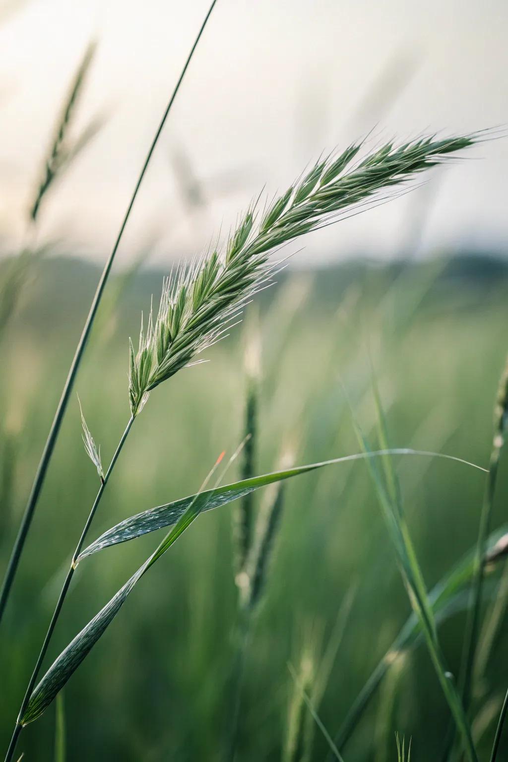 Embrace the beauty in simplicity: a single blade of grass, a masterpiece of texture and nature.