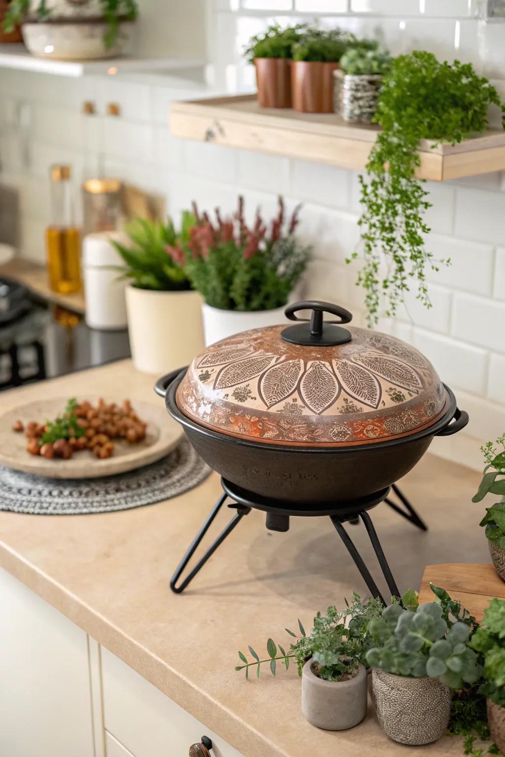 Artistic lids transform simple vessels into captivating pieces.