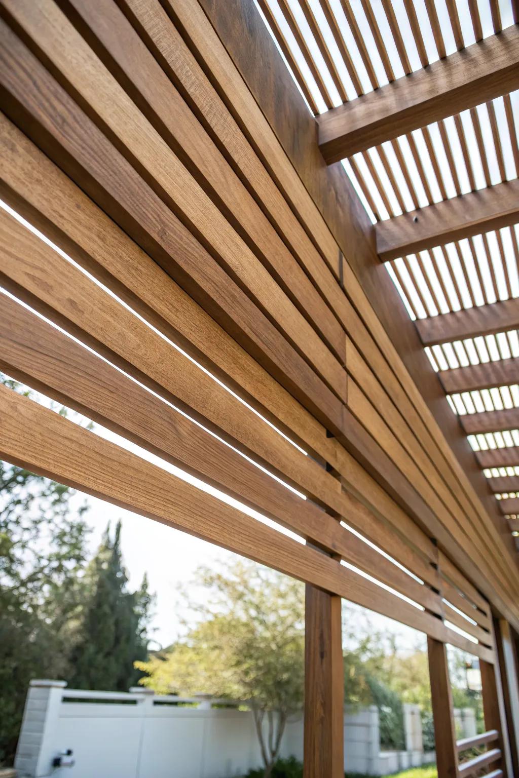 Elevate your outdoor space with modern horizontal slats—where craftsmanship meets contemporary style.