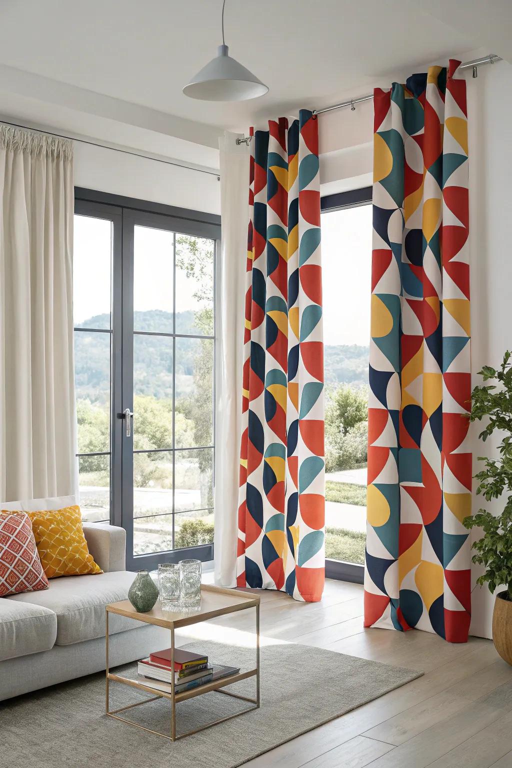 Geometric patterns add a modern flair to any decor.