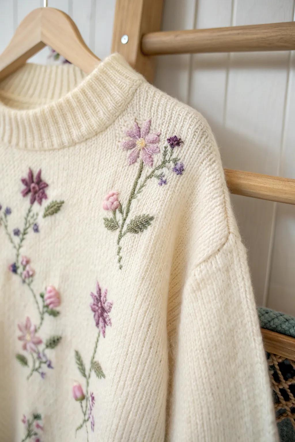 Breathe new life into your wardrobe with delicate floral embroidery, where each stitch tells a story of renewal and creativity.