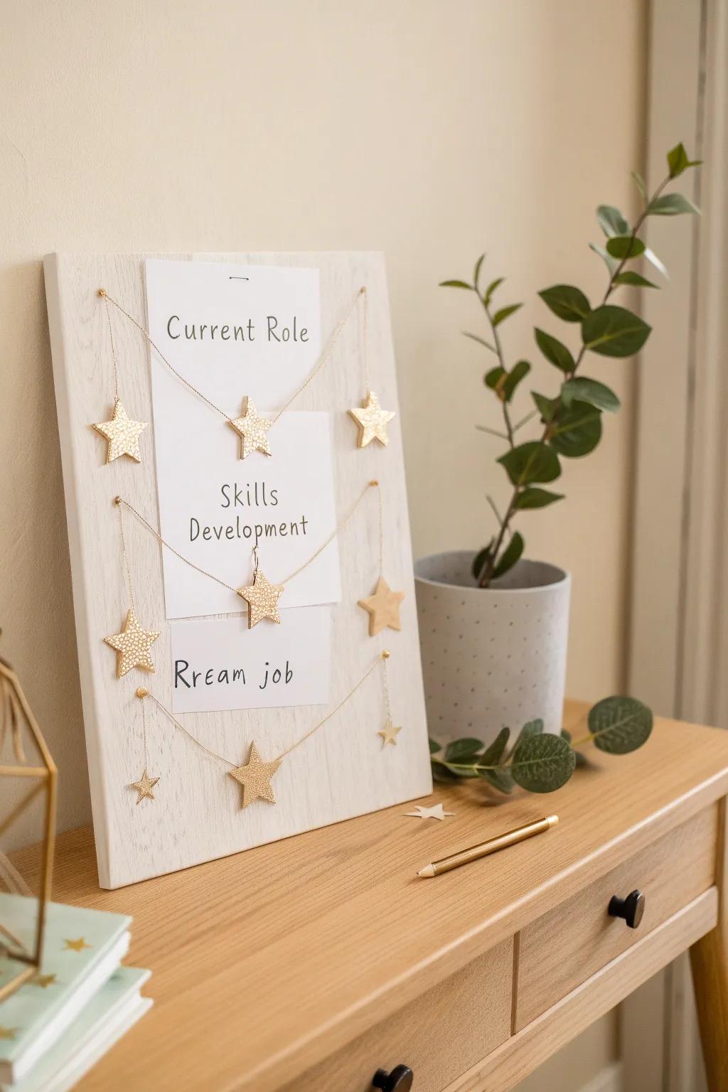 Connect the stars of your career ambitions with this stunning Career Constellations vision board.