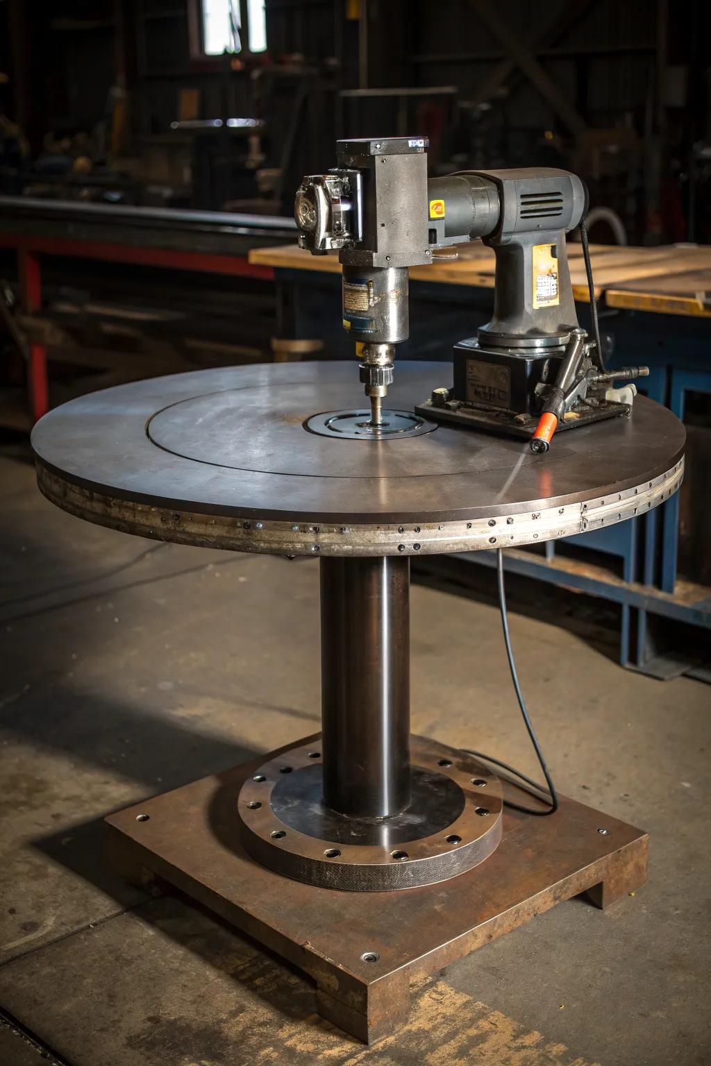 Elevate your welding game with this expertly crafted rotating platform, perfect for precision and ease at every angle.