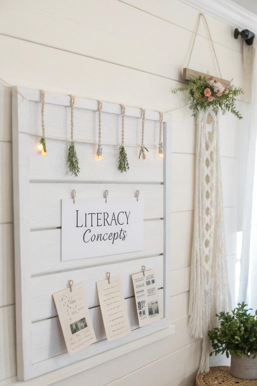 Transform learning into art with a Scandinavian-inspired educational bulletin board.