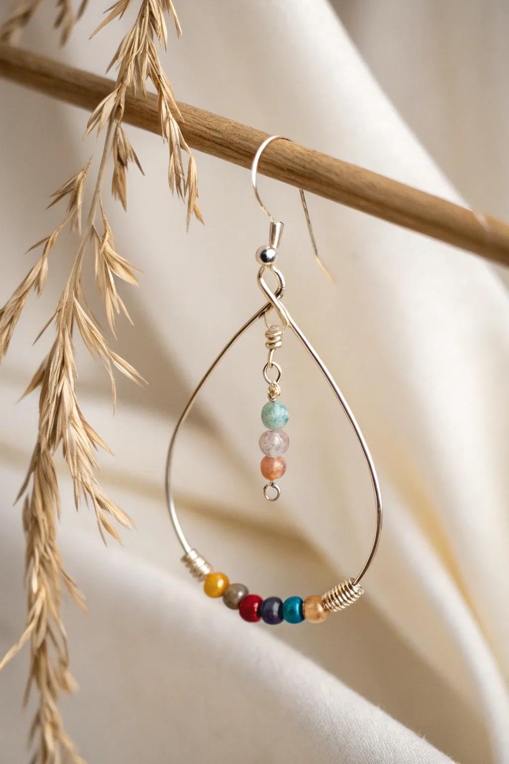 Elevate your style with handcrafted beaded dangle earrings—where simplicity meets colorful elegance.