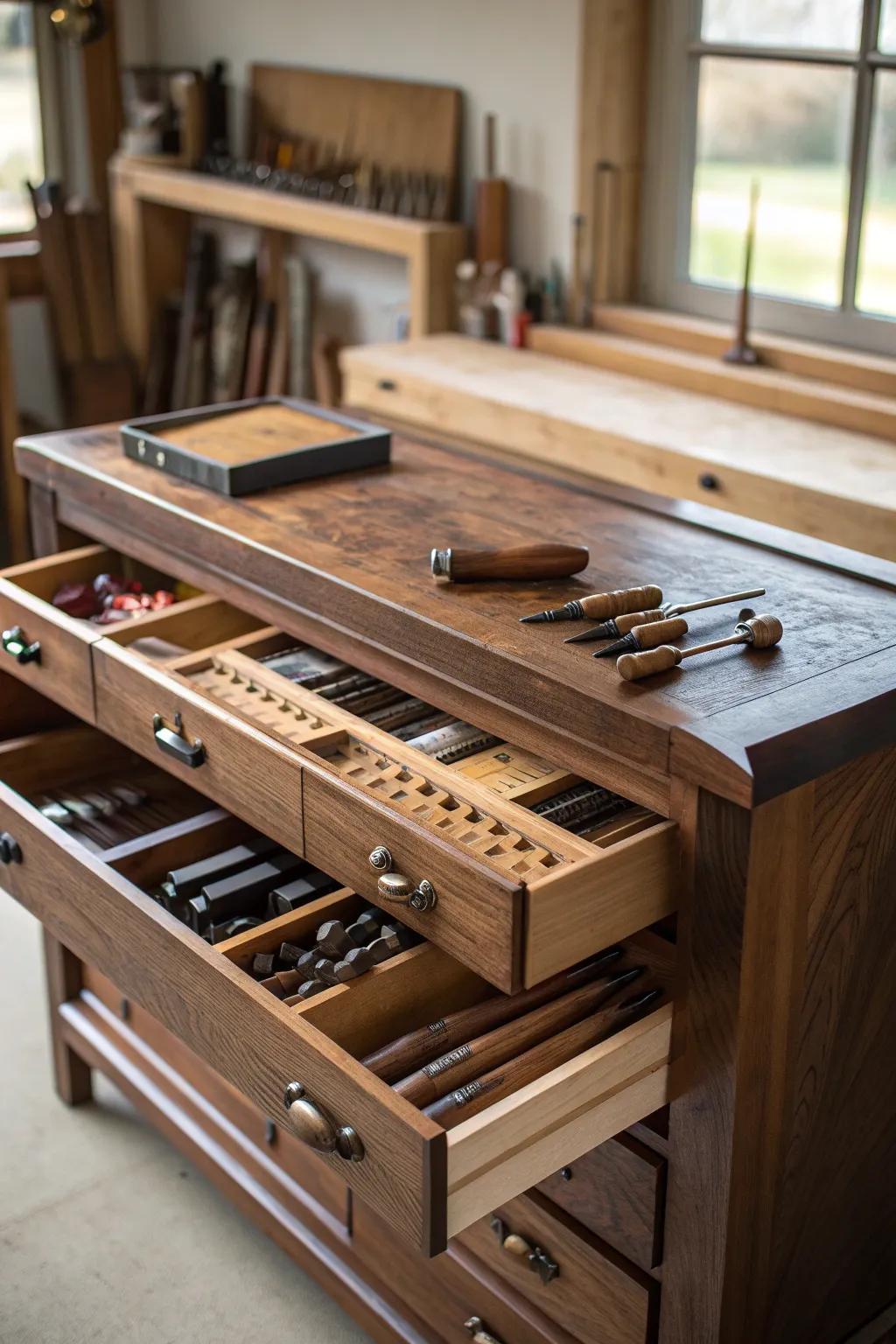 Craft your masterpiece: The ultimate workbench for woodworking enthusiasts.