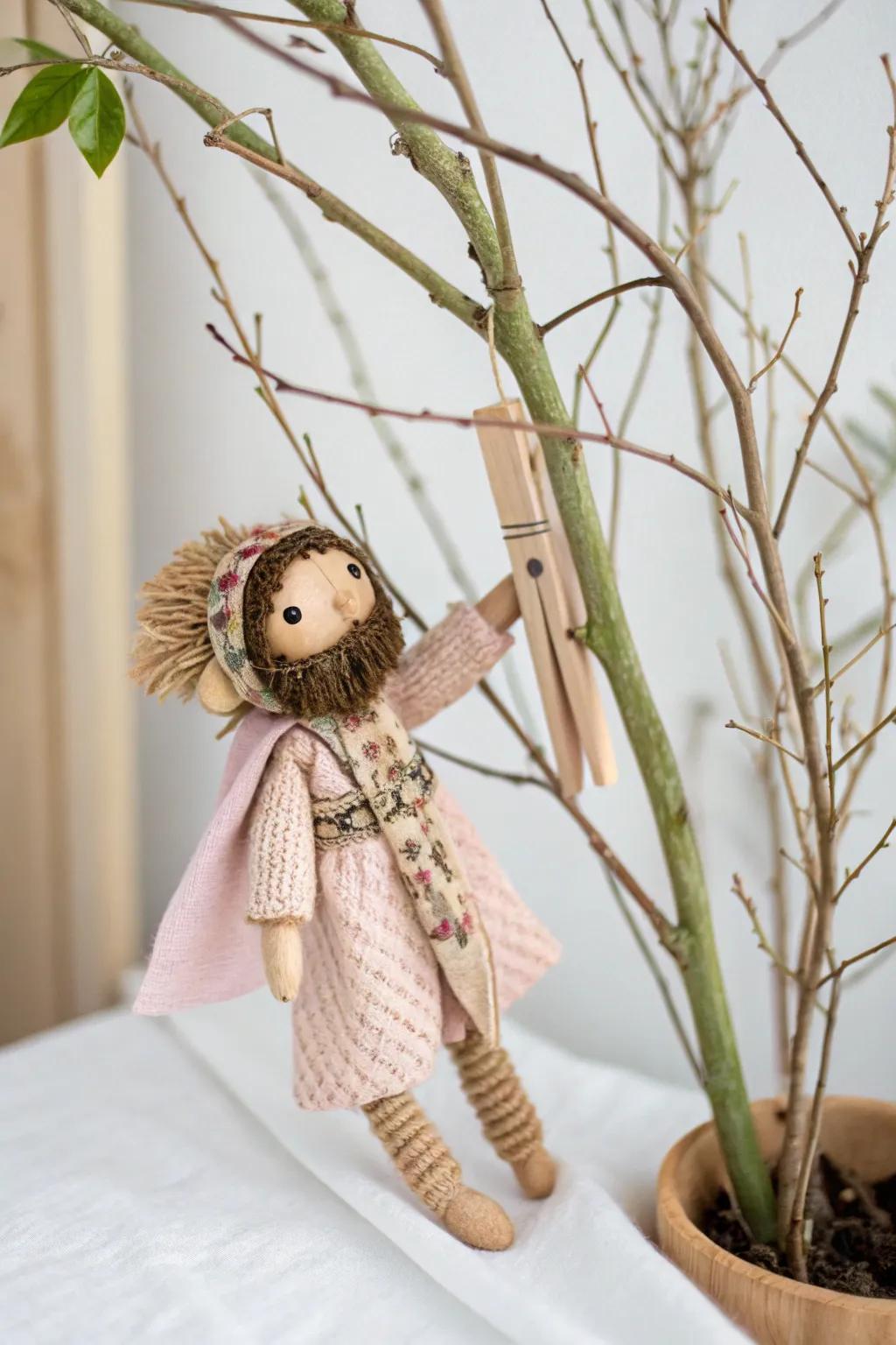Watch Zacchaeus climb with joy in this charming handcrafted puppet, where simplicity meets playful elegance!