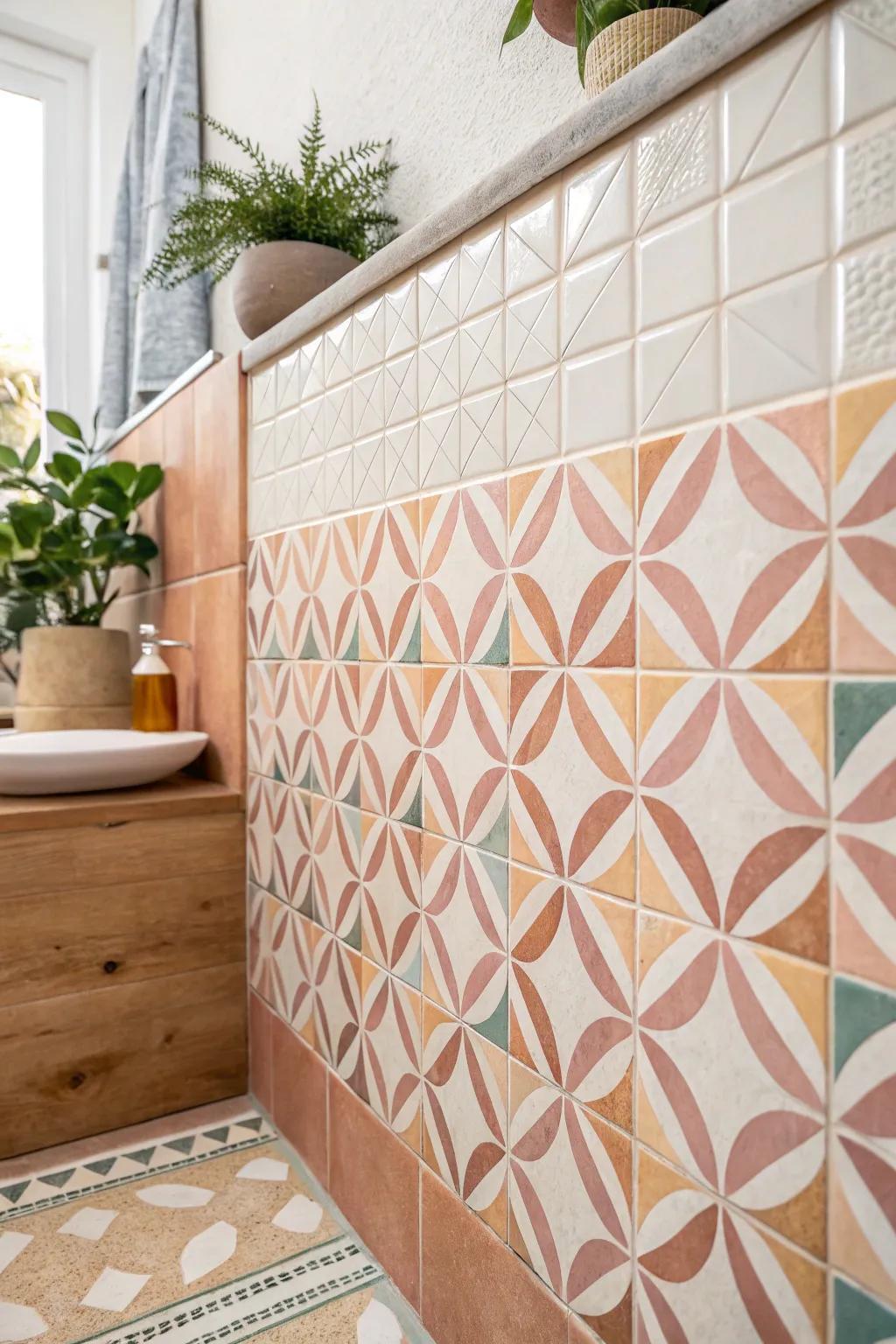 Eclectic Harmony: Embrace the art of mix and match with stunning tile designs.