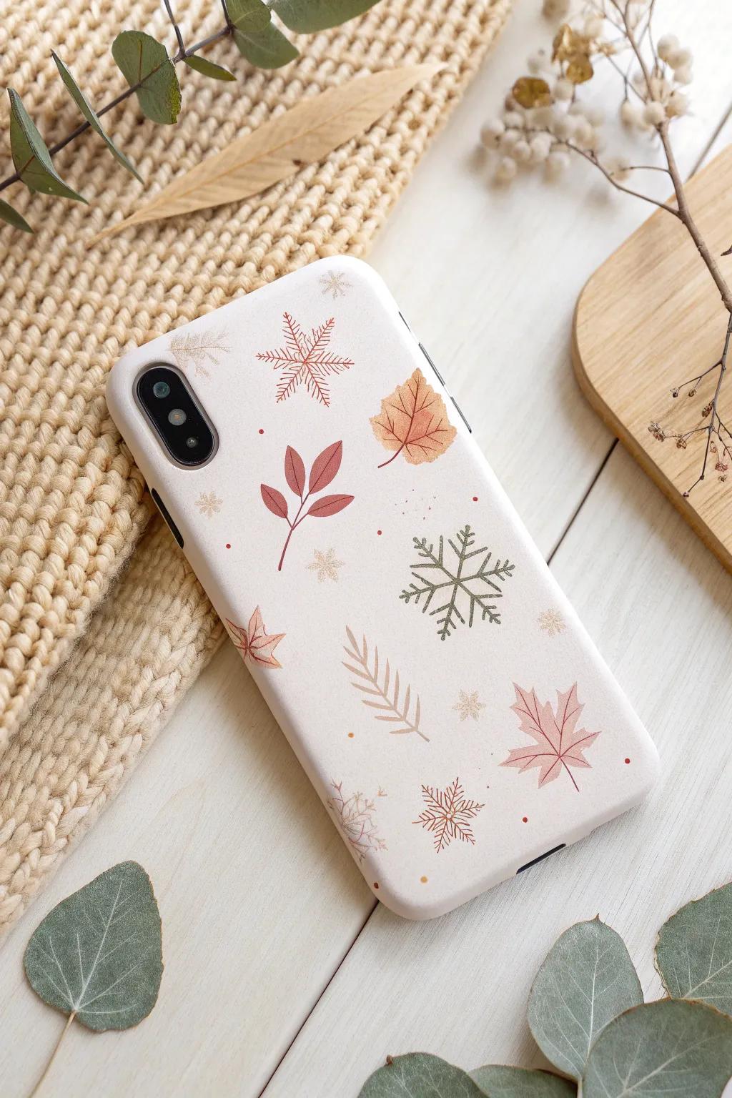 Embrace the seasons with elegance and simplicity – a phone case that brings nature's charm to your fingertips.