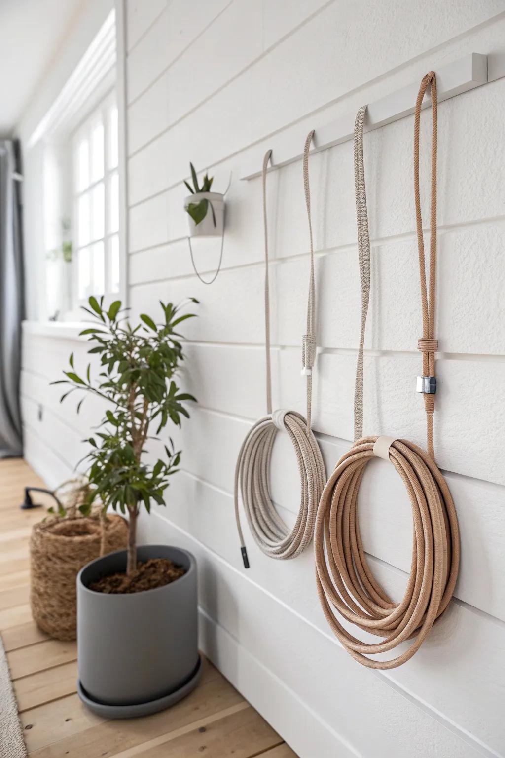 Transform your space with simple elegance: Velcro strips for cord organization that blend style and functionality.