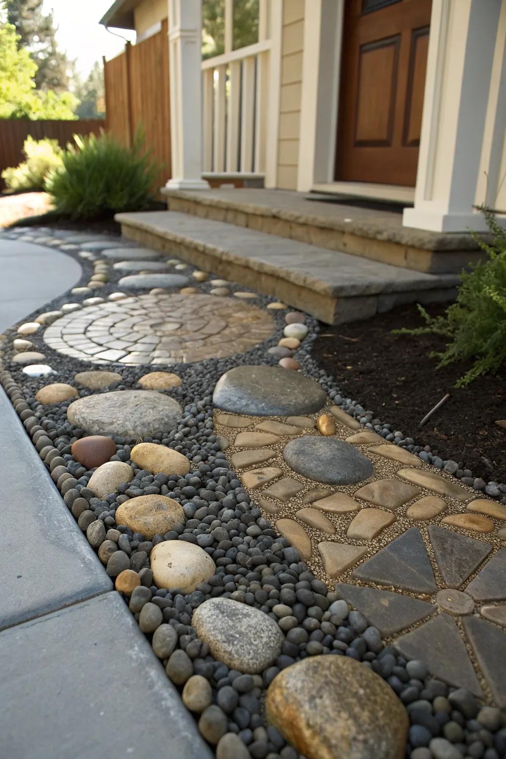 Elevate your entrance with the art of unexpected textures.