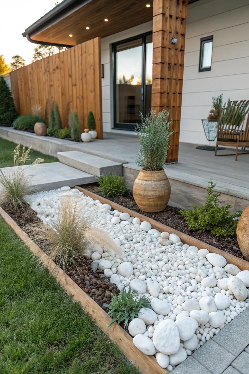 Transform your front yard with seasonal mulch magic, from crisp winter whites to the inviting warmth of spring.