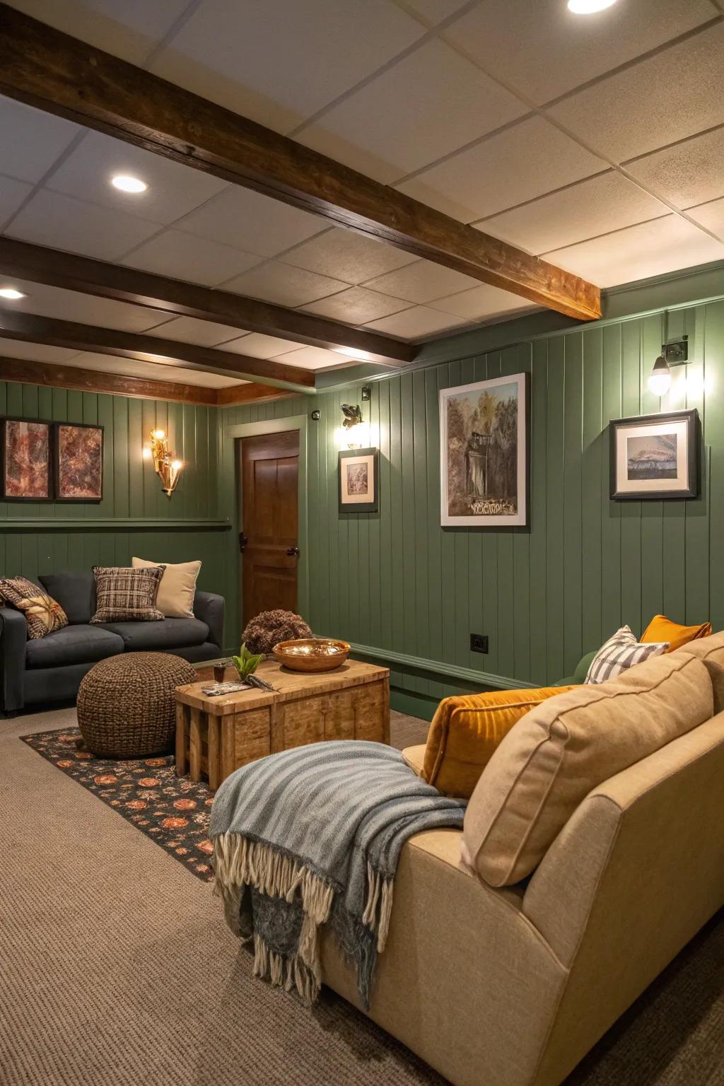 A bold basement makeover that transforms the space.