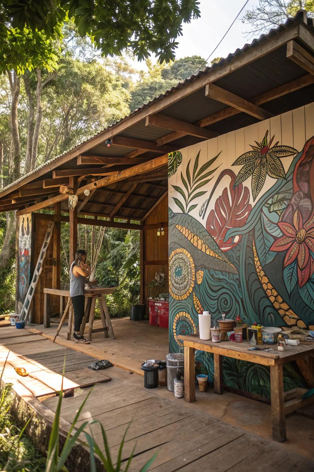 Transform your workspace into a masterpiece with artful murals that inspire creativity.
